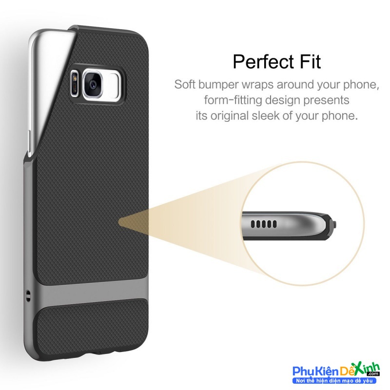 Ốp Lưng Viền Galaxy S8 Plus Chống Sốc Hiệu Rock Royce phía bên trong là 1 khung nhựa mềm TPU giúp bạn bảo vệ toàn diện mọi góc cạnh của máy rất tốt